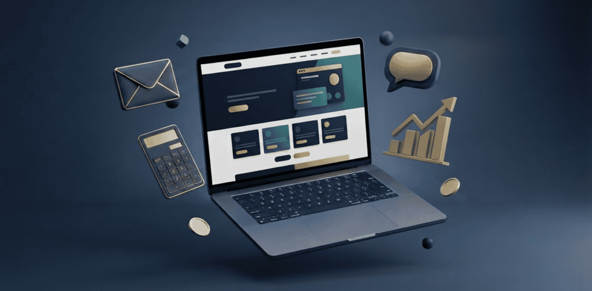 Integrar MailPoet y WhatsApp para embudos combinados: render 3D de sobre de correo, burbuja de chat y embudo de conversión