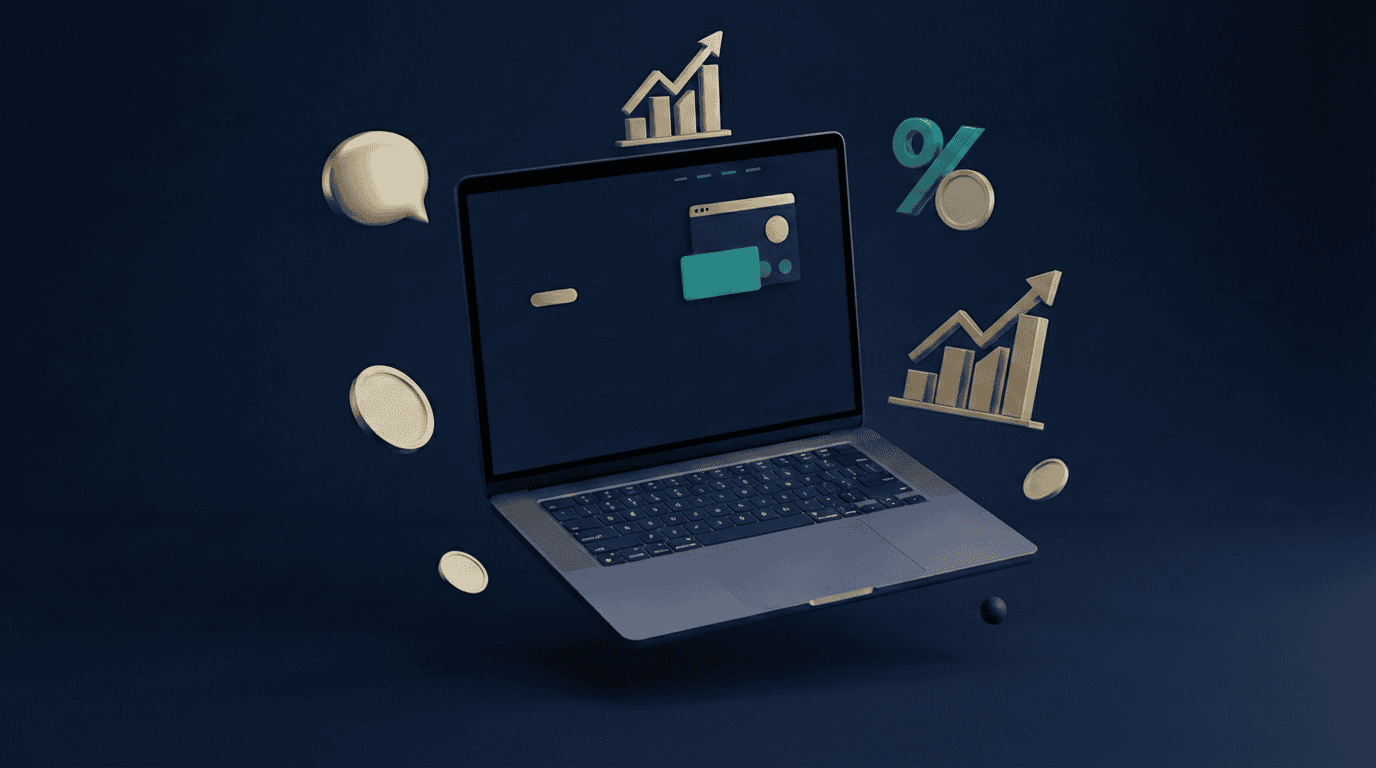 Medición del ROI de campañas en WhatsApp, render 3D corporativo