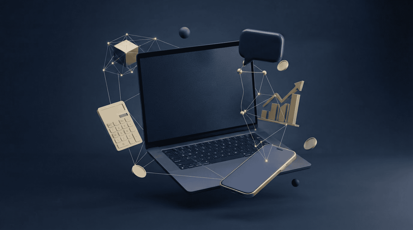 Beneficios de la API de WhatsApp para negocios locales: render 3D de burbuja de chat, nodos de red y smartphone