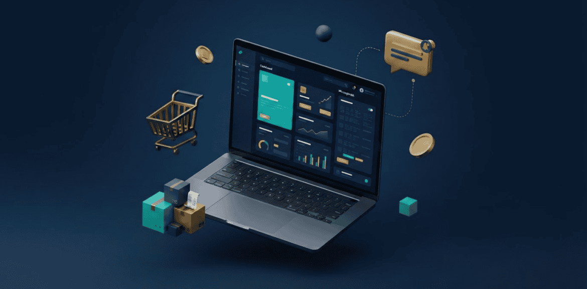 Notificaciones de pedido automáticas por WhatsApp en un ecommerce, render 3D corporativo