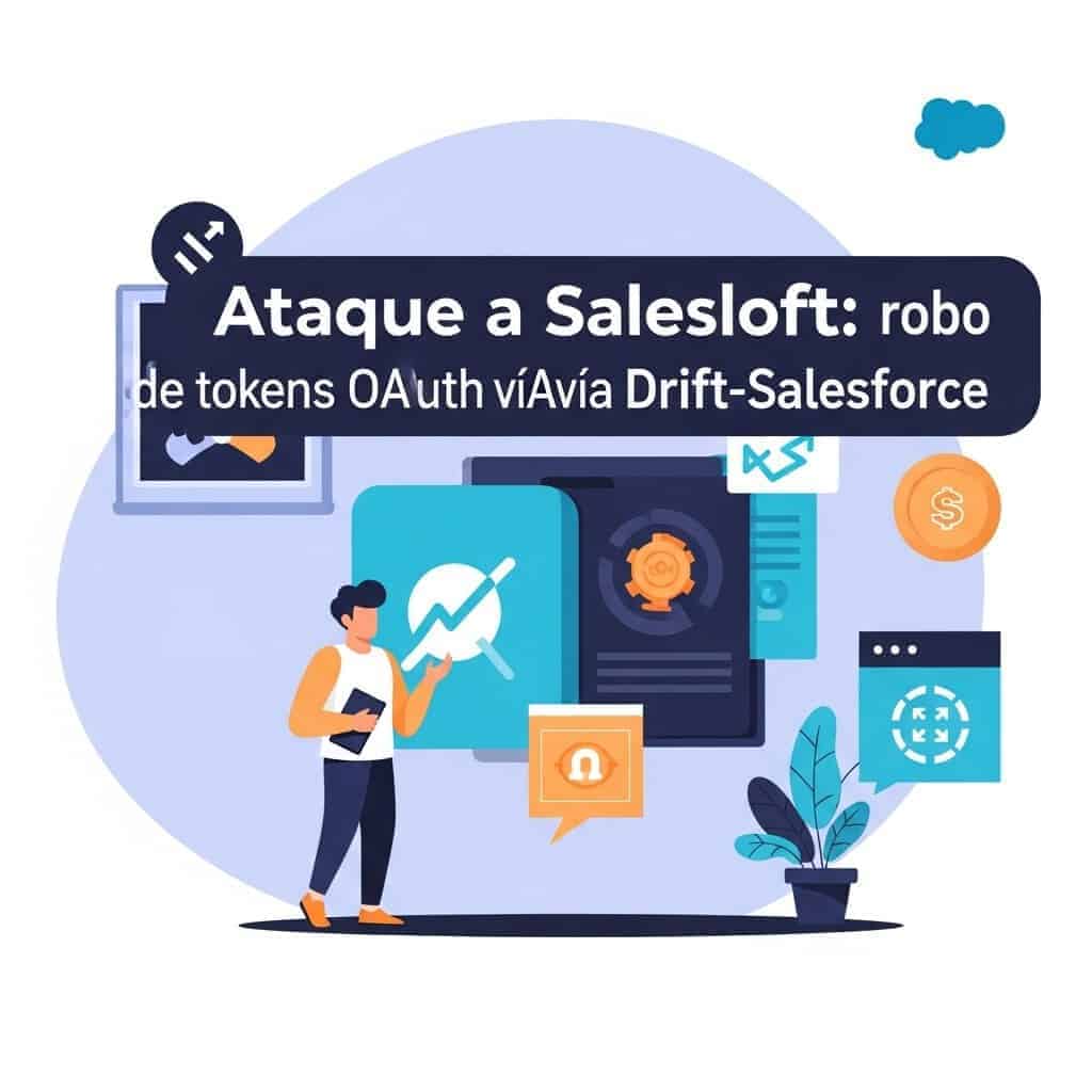 Infografía sobre ataque de tokens OAuth a Salesloft