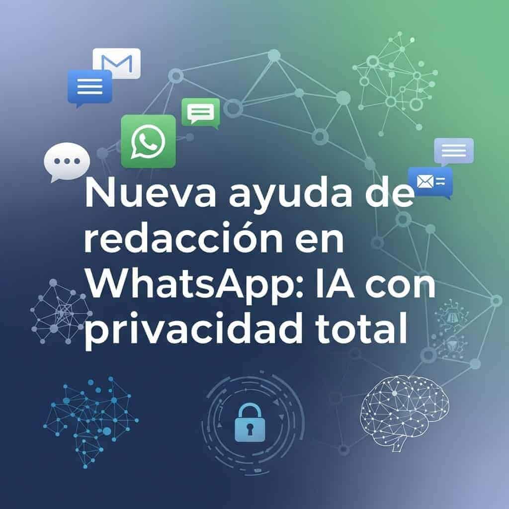 WhatsApp IA ayuda redactora con privacidad mejorada.