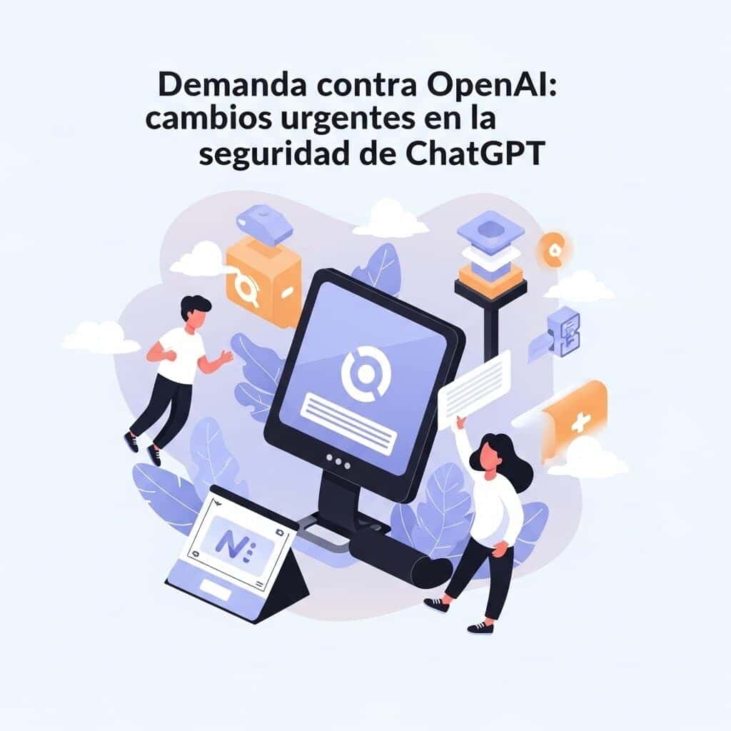 Demanda a OpenAI, cambios seguridad ChatGPT ilustración