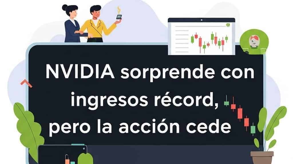 NVIDIA registra ingresos récord, acción bursátil baja