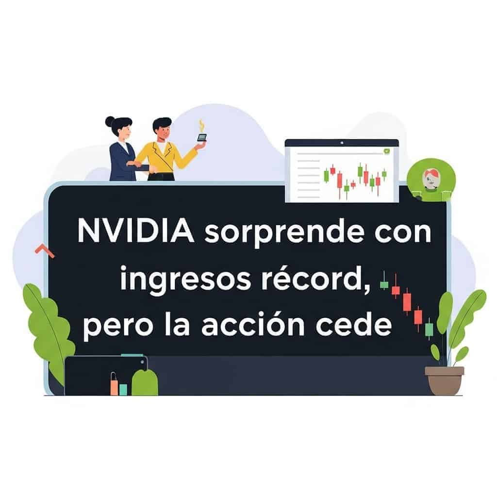 NVIDIA registra ingresos récord, acción bursátil baja