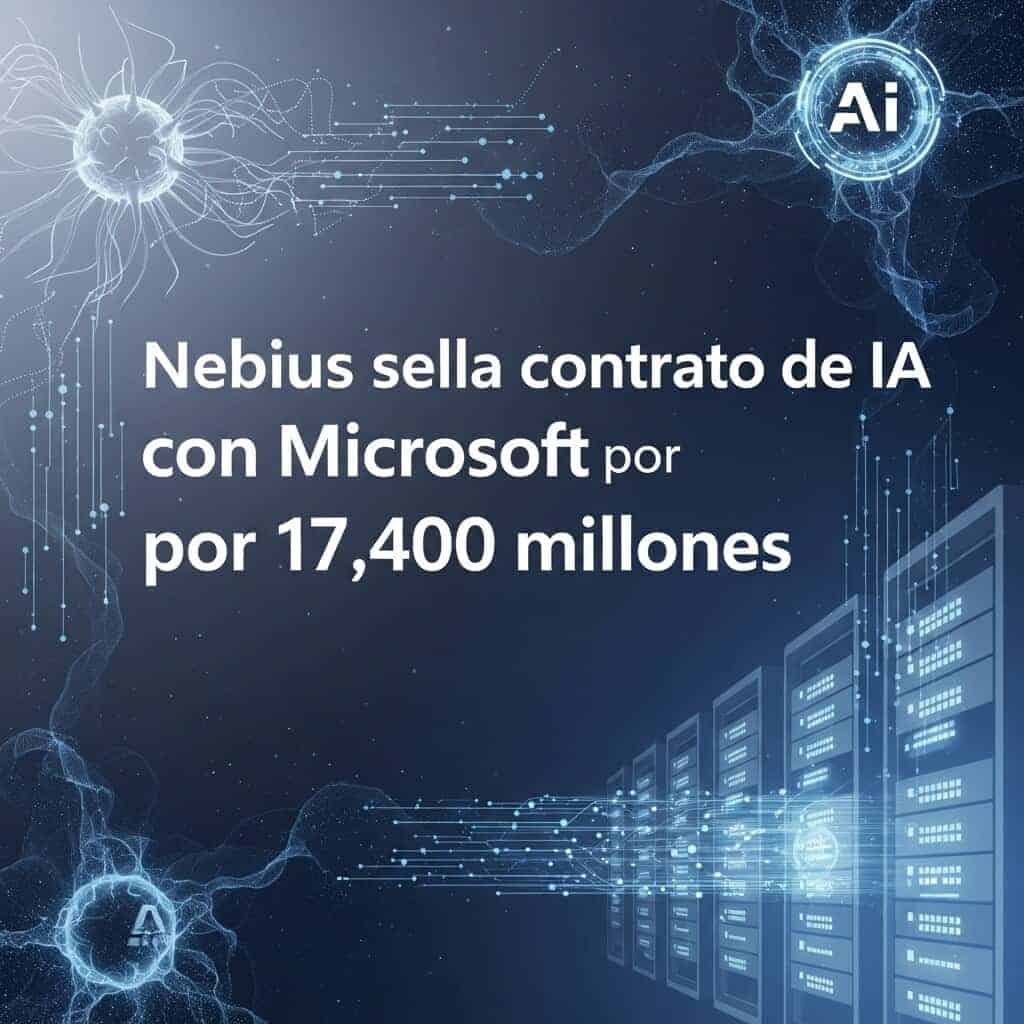 Nebius firma acuerdo de IA con Microsoft.