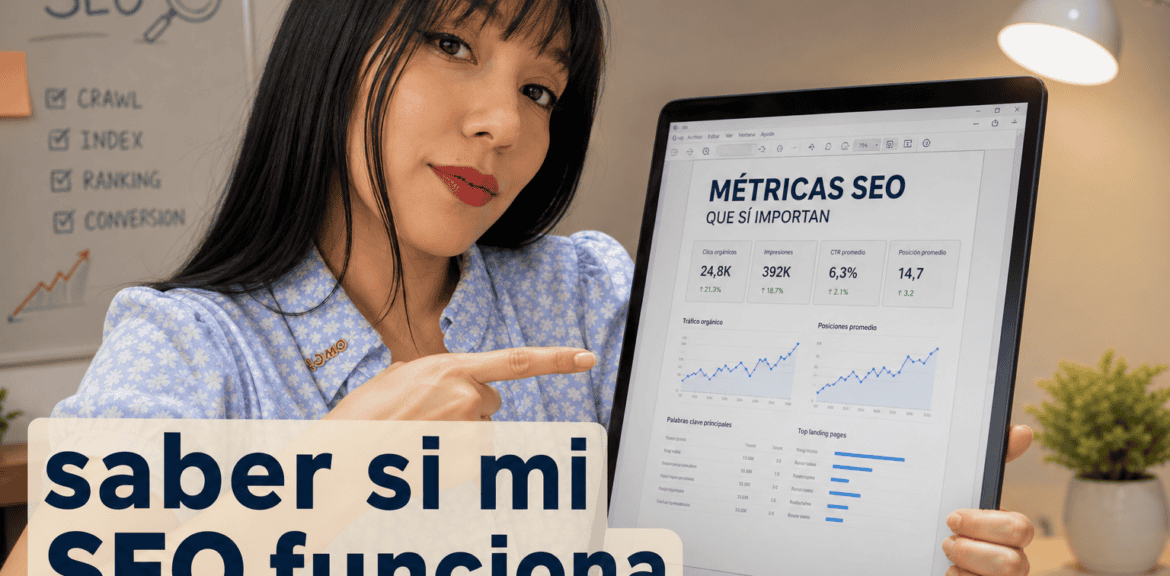 Métricas SEO en pantalla, mejorar posicionamiento web.