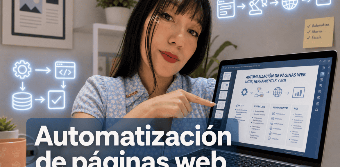 Automatización de sitios web en portátil.