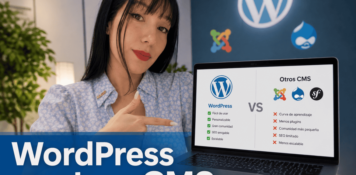 Comparativa WordPress con otros CMS en portátil