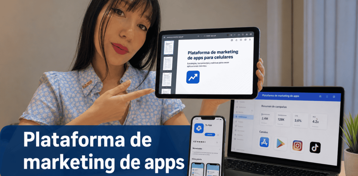 Plataforma de marketing de apps en dispositivos electrónicos.