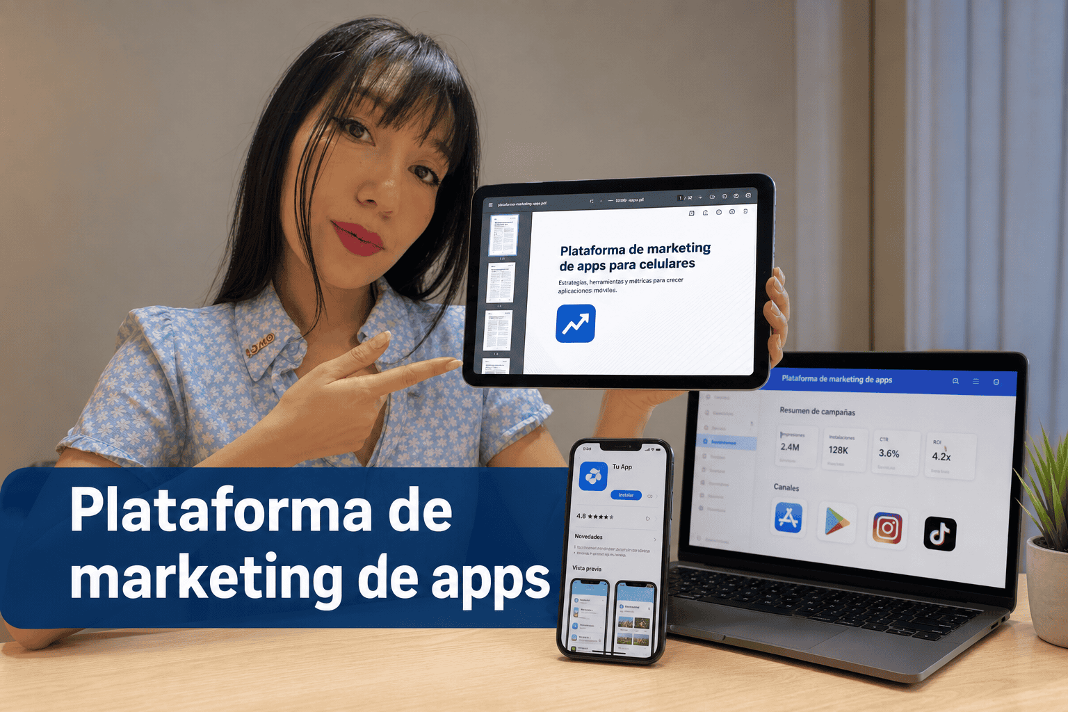 Plataforma de marketing de apps en dispositivos electrónicos.