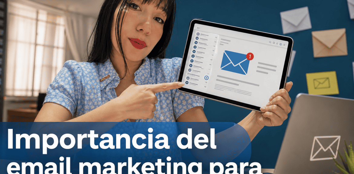 Mujer mostrando la importancia del email marketing.
