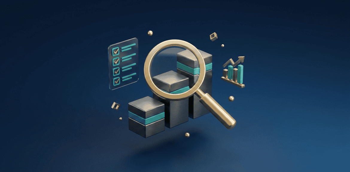 Lupa examinando tres opciones al elegir una agencia de marketing digital